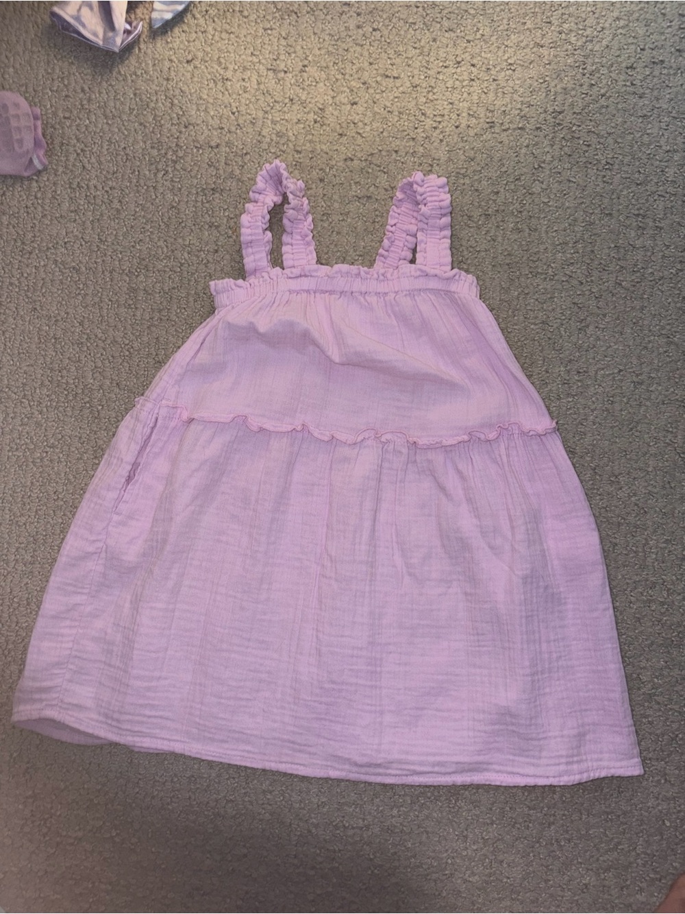 Cat & Jack Lilac Ruffle Strap Dress - Girls 4T